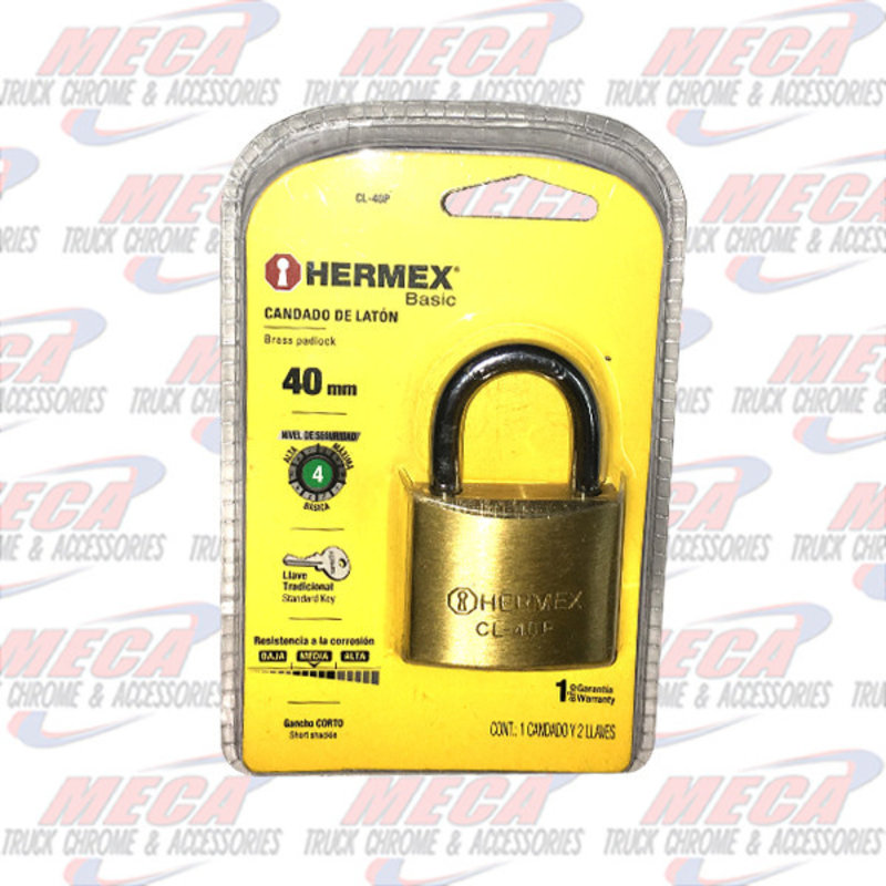 BRASS PADLOCK 40MM HERMEX LOCK