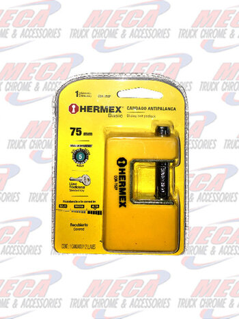 SLIDING BOLT PADLOCK 75MM HERMEX COVERED LOCK