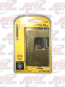 SLIDING BOLT PADLOCK 75MM HERMEX BRASS LOCK