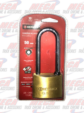 BRASS PADLOCK 50MM LONG HERMEX TRUPER LOCK