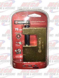 SLIDING BOLT PADLOCK 75MM HERMEX TRUPER BRASS LOCK