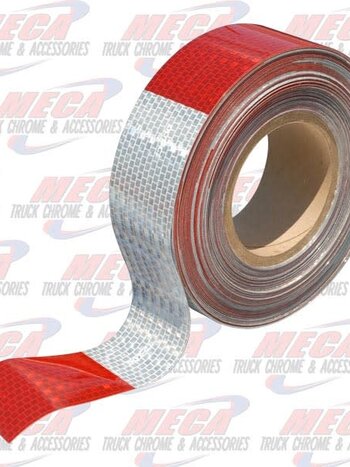 CONSPICUITY REFLECTIVE TAPE RED / WHITE 50M