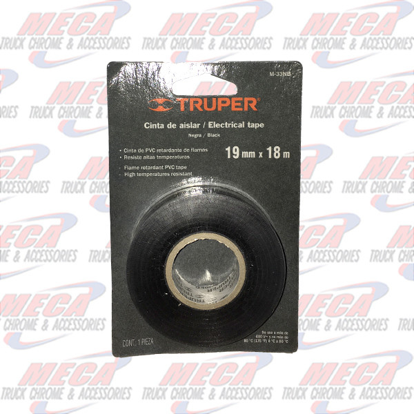 ELECTRIC TAPE TRUPER BLACK 19MM X 18M