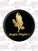 EMBLEM DECAL BLACK/GOLD EAGLE FLIGHT 53MM EA