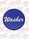 WASHER KNOB STICKER BLUE GLOSSY