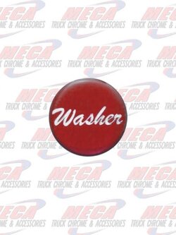 WASHER KNOB STICKER RED GLOSSY