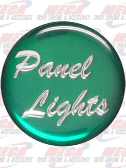 PANEL LIGHT KNOB STICKER GREEN GLOSSY