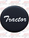 BRAKE KNOB STICKER BLACK TRACTOR