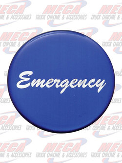 GLOSSY STICKER 'EMERGENCY' BLUE
