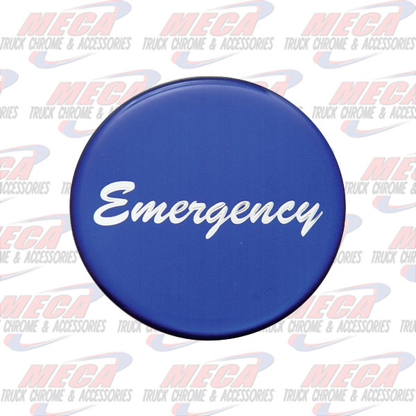 GLOSSY STICKER 'EMERGENCY' BLUE