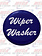 WIPER WASHER KNOB STICKER BLUE GLOSSY