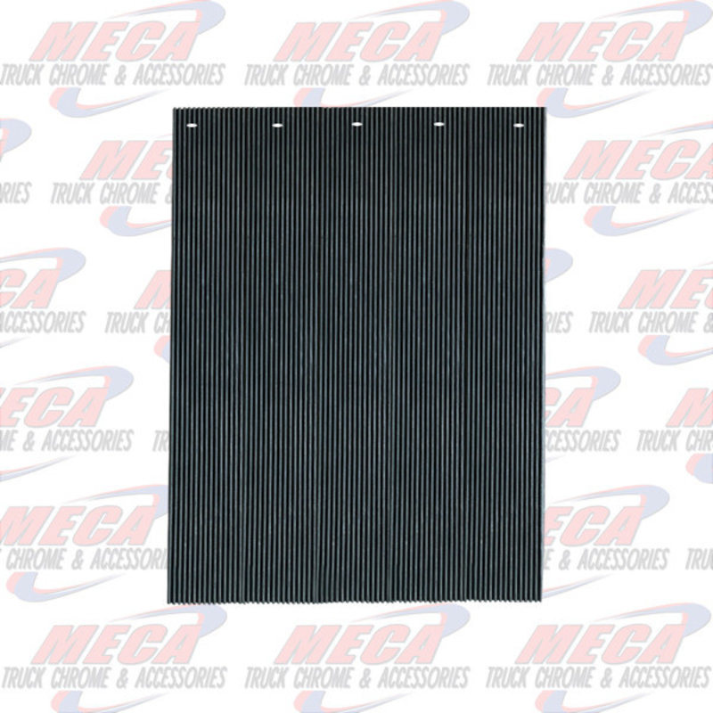 MUDFLAP BLACK SOFT PLASTIC  / RUBBER 24X30 ANTISPRAY RIDGES