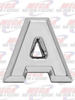 CHROME LETTER A 1" TALL