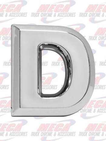 CHROME LETTER D 1" TALL