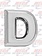CHROME LETTER D 1" TALL