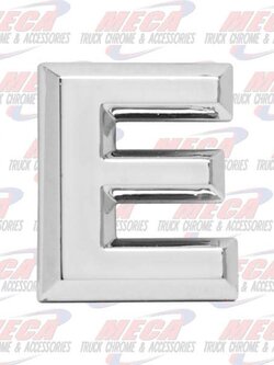 CHROME LETTER E 1" TALL