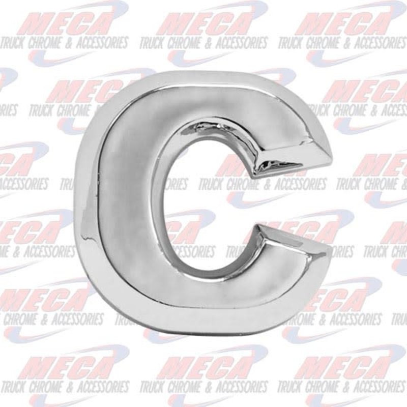 CHROME LETTER C 1" TALL