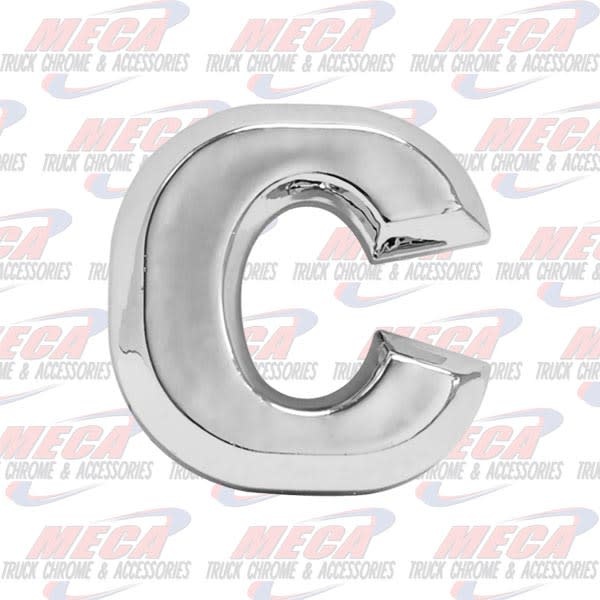 CHROME LETTER C 1" TALL