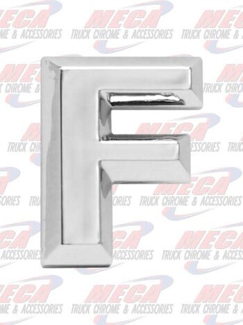 CHROME LETTER F 1" TALL