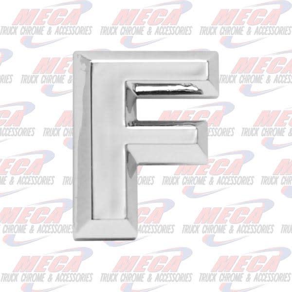 CHROME LETTER F 1" TALL