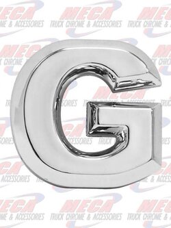 CHROME LETTER G 1" TALL