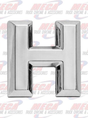 CHROME LETTER H 1" TALL