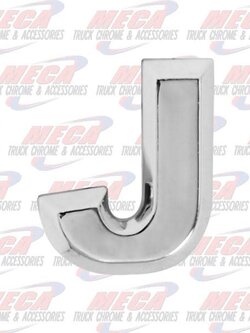 CHROME LETTER J 1" TALL