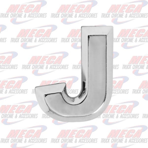 CHROME LETTER J 1" TALL