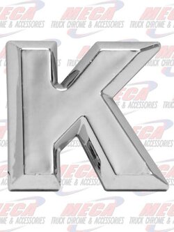 CHROME LETTER K 1" TALL