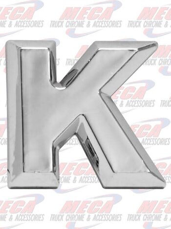 CHROME LETTER K 1" TALL