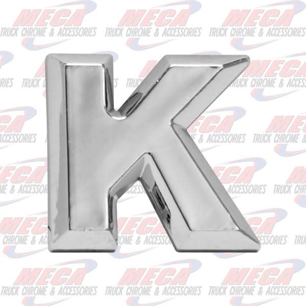 CHROME LETTER K 1" TALL