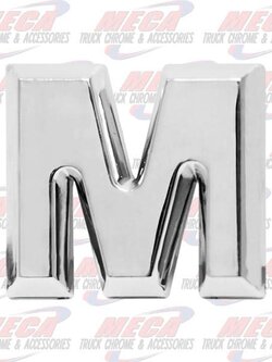 CHROME LETTER M 1" TALL