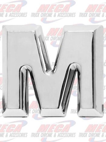 CHROME LETTER M 1" TALL