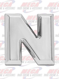 CHROME LETTER N 1" TALL