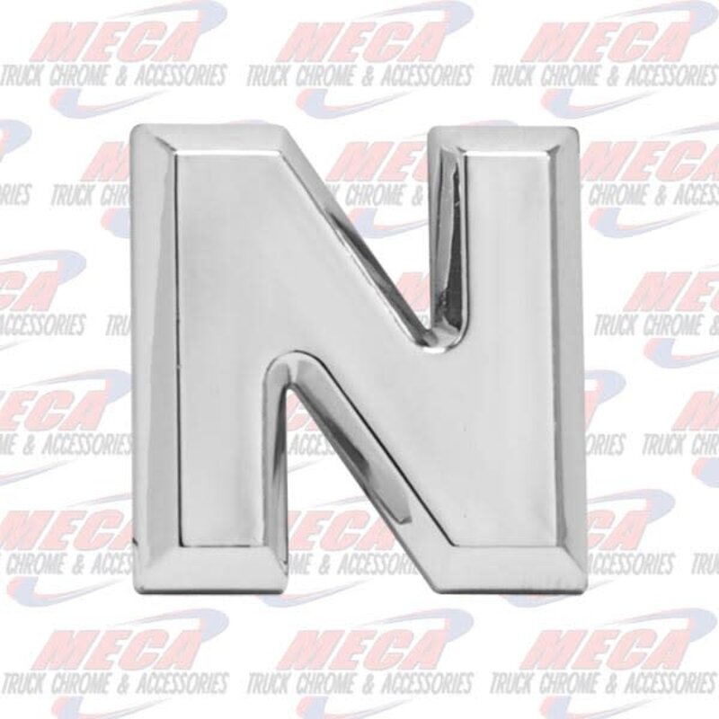 CHROME LETTER N 1" TALL