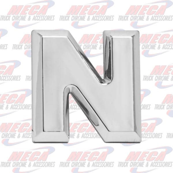 CHROME LETTER N 1" TALL