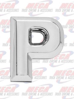 CHROME LETTER P 1" TALL