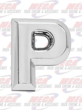 CHROME LETTER P 1" TALL