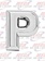 CHROME LETTER P 1" TALL