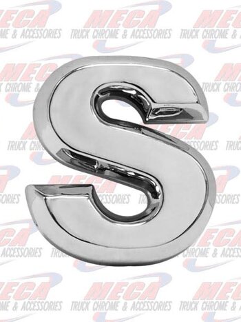 CHROME LETTER S 1" TALL