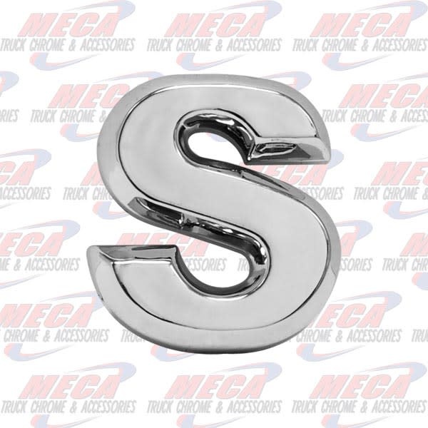 CHROME LETTER S 1" TALL