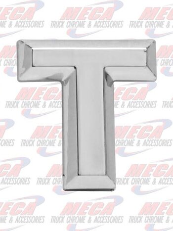 CHROME LETTER T 1" TALL