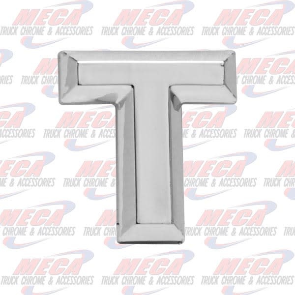 CHROME LETTER T 1" TALL