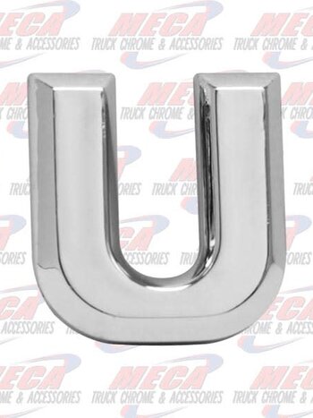 CHROME LETTER U 1" TALL