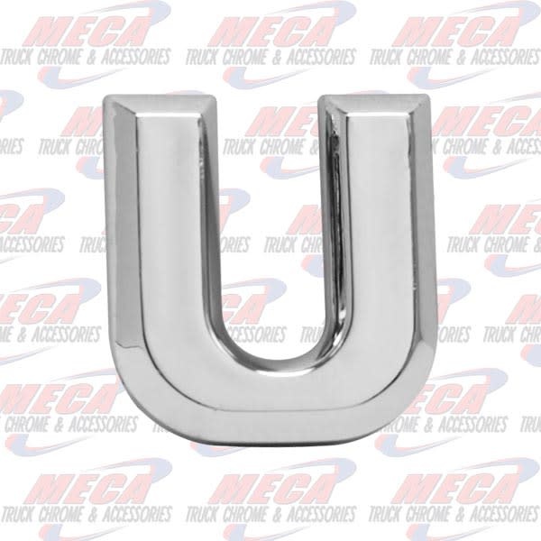 CHROME LETTER U 1" TALL