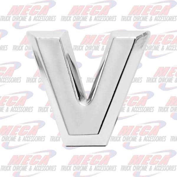 CHROME LETTER V 1" TALL