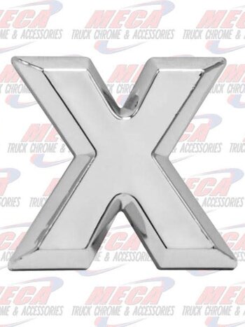 CHROME LETTER X 1" TALL
