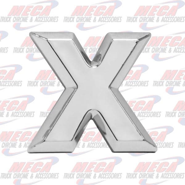 CHROME LETTER X 1" TALL