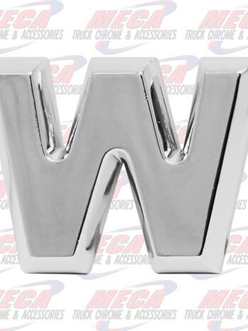 CHROME LETTER W 1" TALL