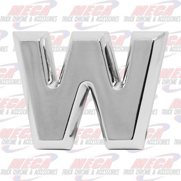CHROME LETTER W 1" TALL